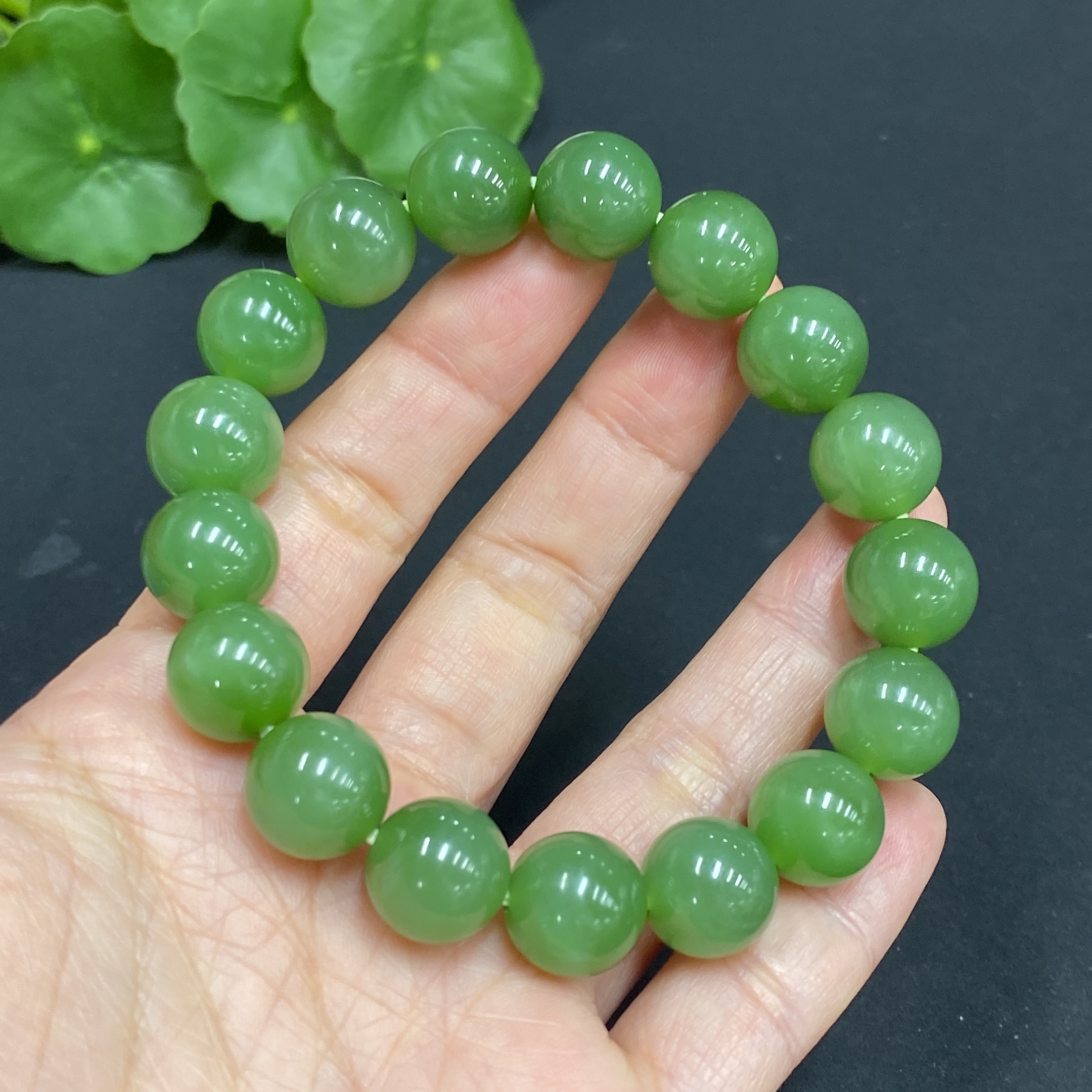 H28215358 Hetian Jade Bracelet, Approx. 11.8mm, Total Weight Approx. 45.5g