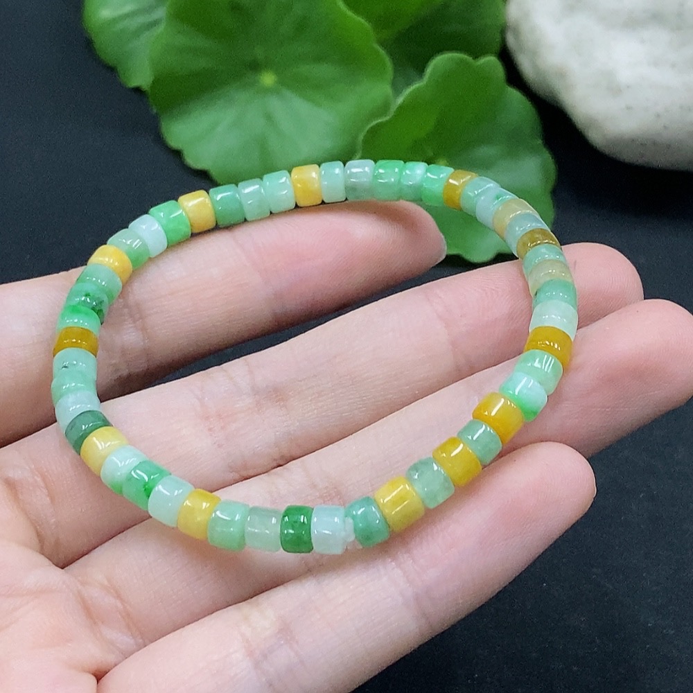 F33894502 Jadeite Beads Strand Approx. 4.9mm Total Weight Approx. 8.9g Color Origin Undetermined