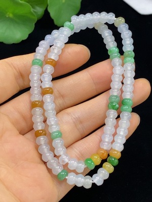 F35095355 Jadeite Bead Necklace Approx. 5.5mm Total Weight Approx. 24.91g