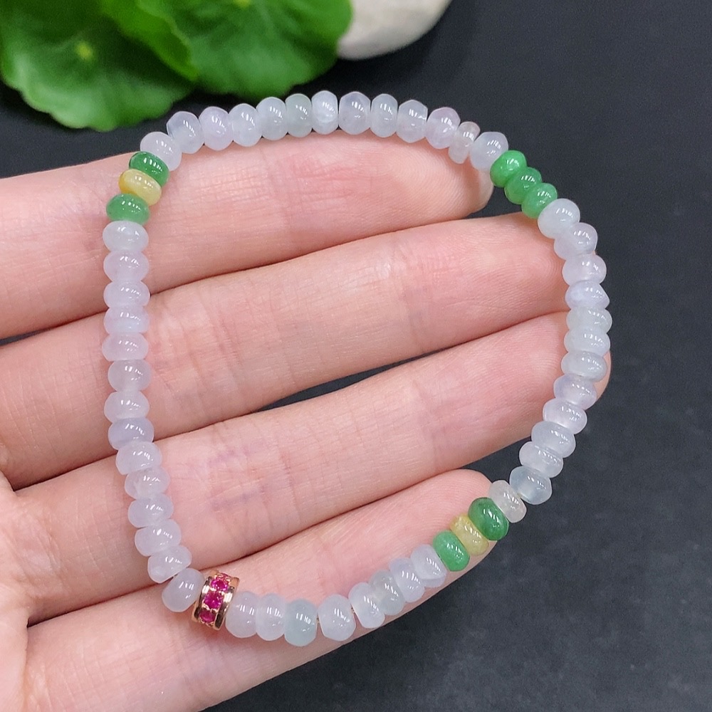 F35078191 Jadeite Bracelet Non-Gold Inlaid Total Weight About 8.7g Size Approx. 4.8mm