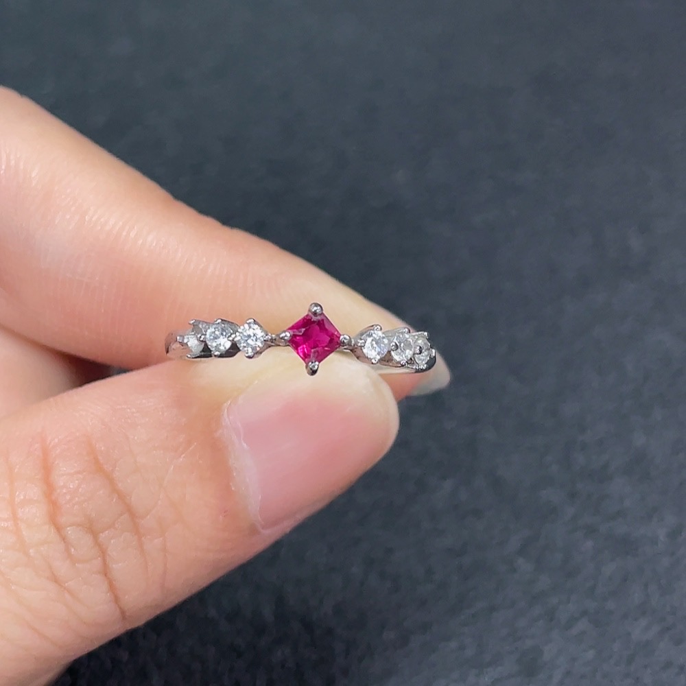C33923276 Ruby Ring Non-Gold Adjustable Total Weight Approx.1.55g Stone 2.6mm