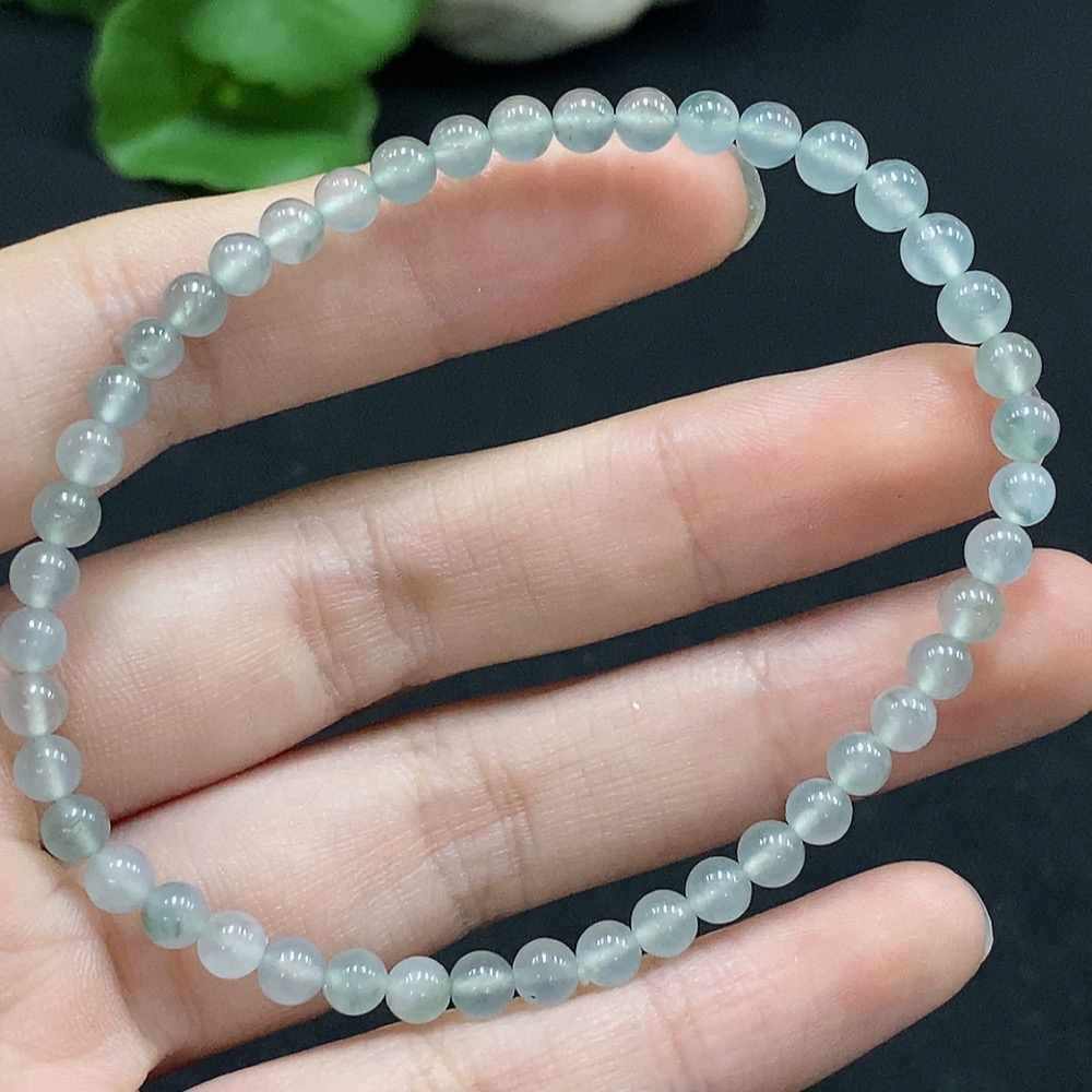 F32786419 JadeiteBeaded Bracelet approx. 4.5mm, total weight approx. 6.42g