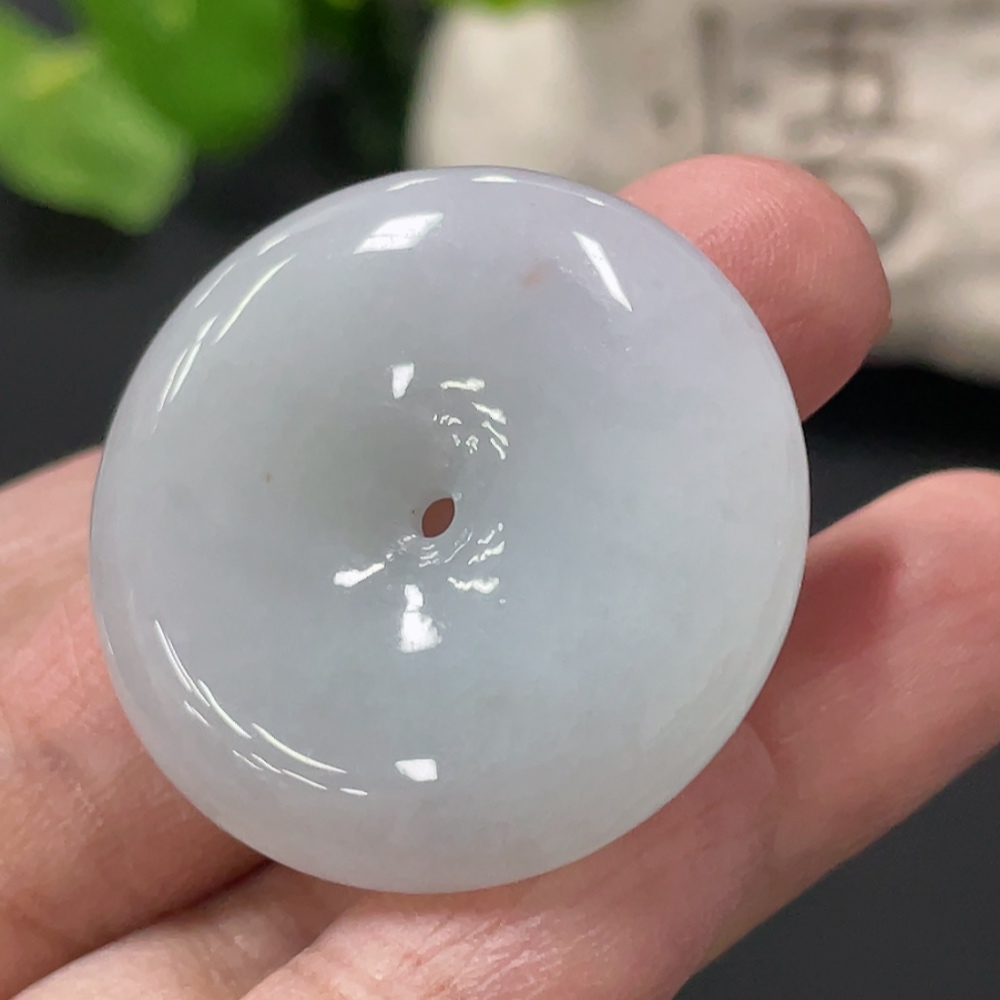 F34076812 Jadeite Safety Button Pendant, Total weight about 14.58g